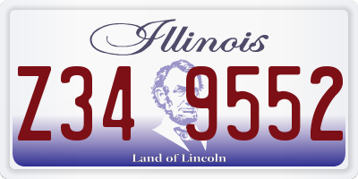 IL license plate Z349552