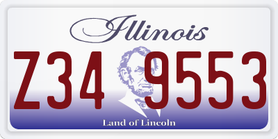 IL license plate Z349553