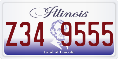 IL license plate Z349555