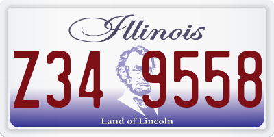 IL license plate Z349558