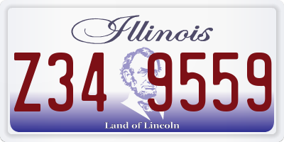 IL license plate Z349559