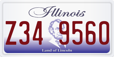 IL license plate Z349560