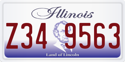 IL license plate Z349563