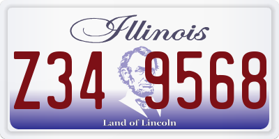 IL license plate Z349568