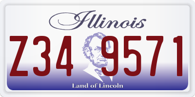 IL license plate Z349571