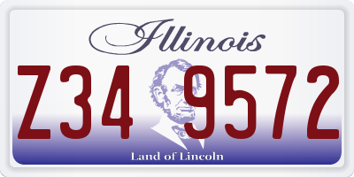 IL license plate Z349572