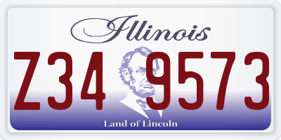IL license plate Z349573
