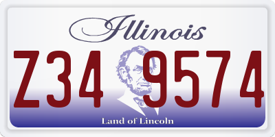 IL license plate Z349574