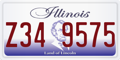 IL license plate Z349575