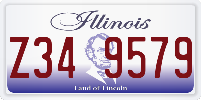 IL license plate Z349579