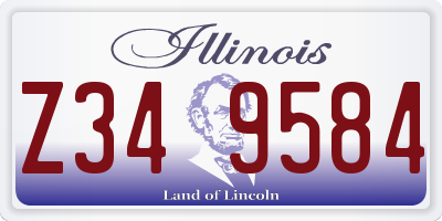 IL license plate Z349584