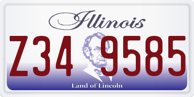 IL license plate Z349585