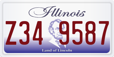 IL license plate Z349587