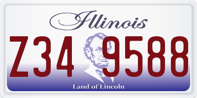 IL license plate Z349588