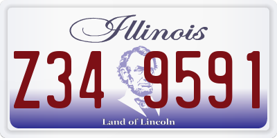 IL license plate Z349591