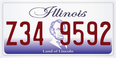 IL license plate Z349592