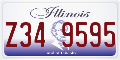 IL license plate Z349595