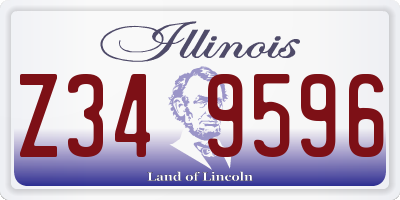 IL license plate Z349596