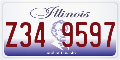 IL license plate Z349597