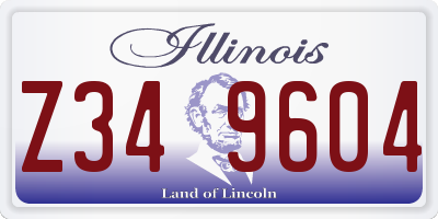 IL license plate Z349604