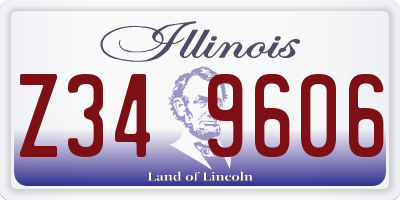 IL license plate Z349606