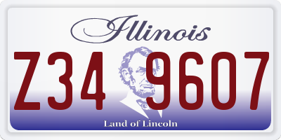 IL license plate Z349607