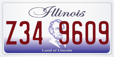 IL license plate Z349609
