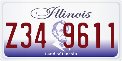 IL license plate Z349611