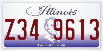 IL license plate Z349613