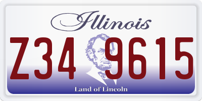 IL license plate Z349615