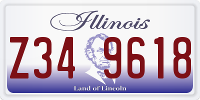 IL license plate Z349618