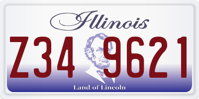 IL license plate Z349621