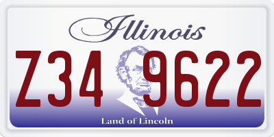 IL license plate Z349622