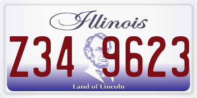 IL license plate Z349623