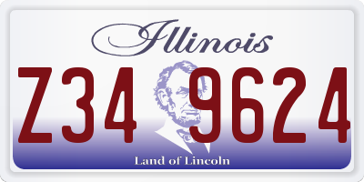 IL license plate Z349624