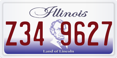 IL license plate Z349627