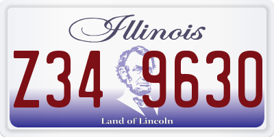 IL license plate Z349630