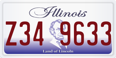 IL license plate Z349633