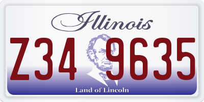IL license plate Z349635