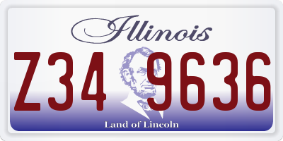IL license plate Z349636