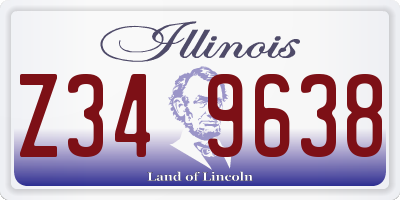 IL license plate Z349638