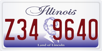 IL license plate Z349640