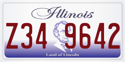 IL license plate Z349642