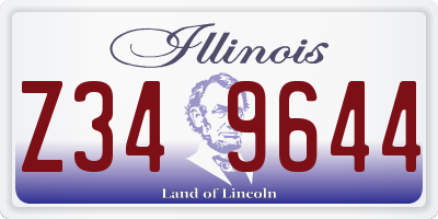 IL license plate Z349644