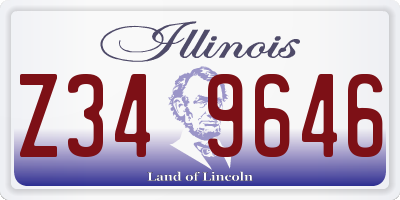 IL license plate Z349646