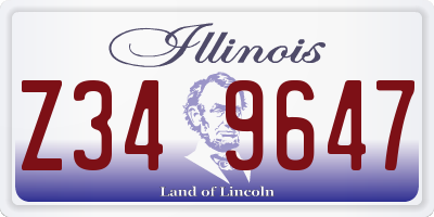 IL license plate Z349647