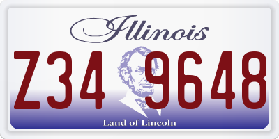 IL license plate Z349648