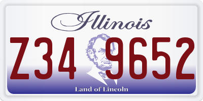 IL license plate Z349652