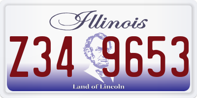 IL license plate Z349653