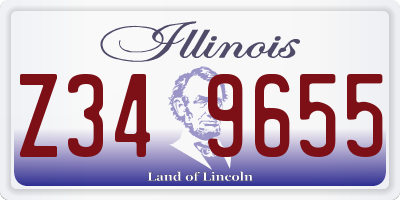 IL license plate Z349655